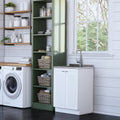 Wyndenhall Bishop 24 Inch Laundry Cabinet With Faucet And Abs Sink