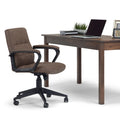 Wyndenhall Douglas Swivel Adjustable Executive Computer Office Chair In Distressed Brown