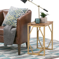 Wyndenhall Ebsen Metal And Solid Mango Wood Accent Side End Table