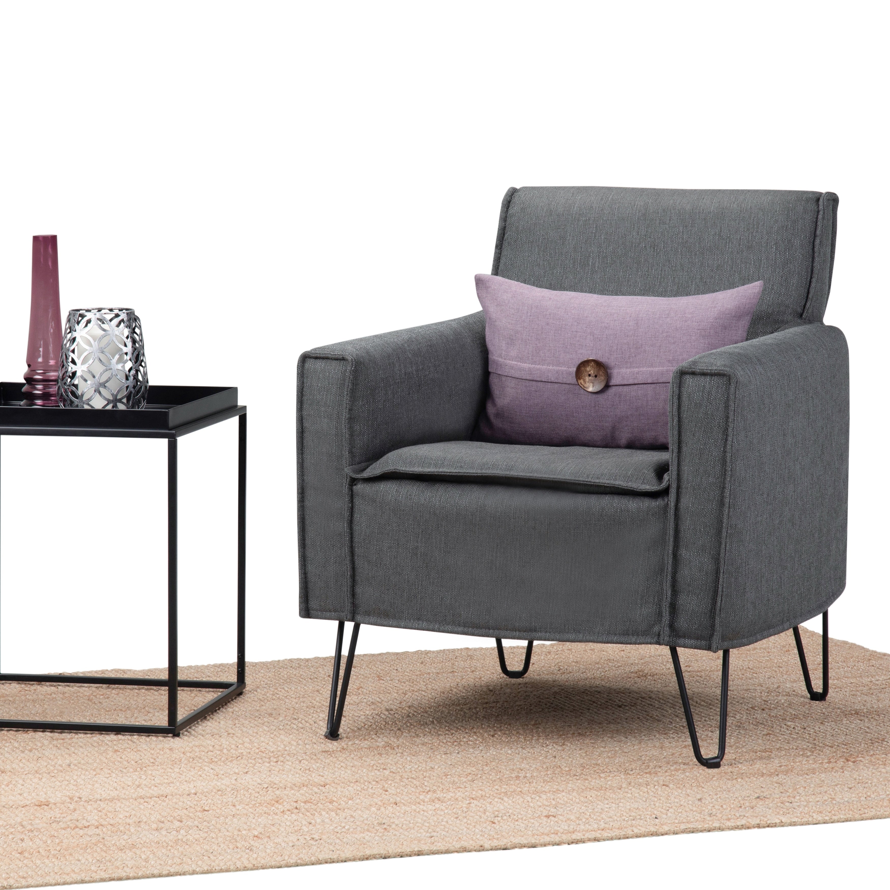 Wyndenhall Edward Mid Century Accent Chair With Hairpin Legs