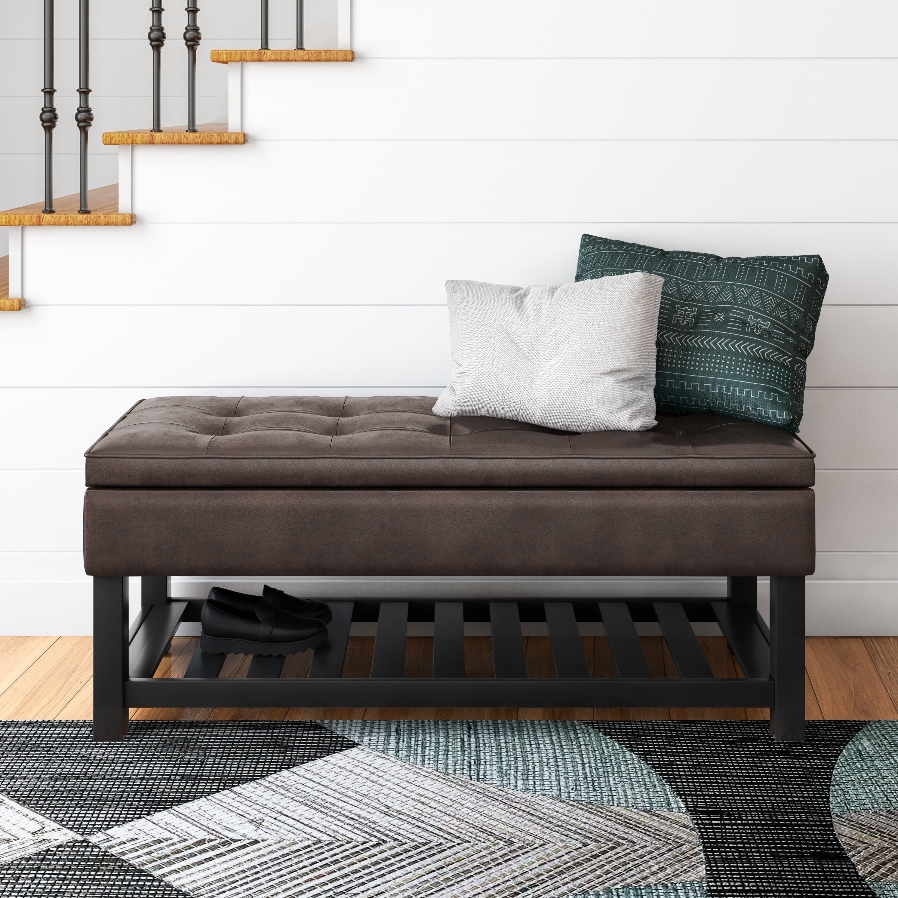 Wyndenhall Essex Entryway Storage Ottoman Bench