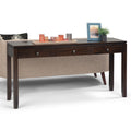 Wyndenhall Essex Solid Wood Wide Console Sofa Table In Coffee Brown