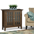 Wyndenhall Freemont Dark Tobacco Brown Low Storage Media Cabinet Buffet