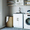 Wyndenhall Hartland 24 Inch Laundry Cabinet With Faucet And Stainless Steel Sink