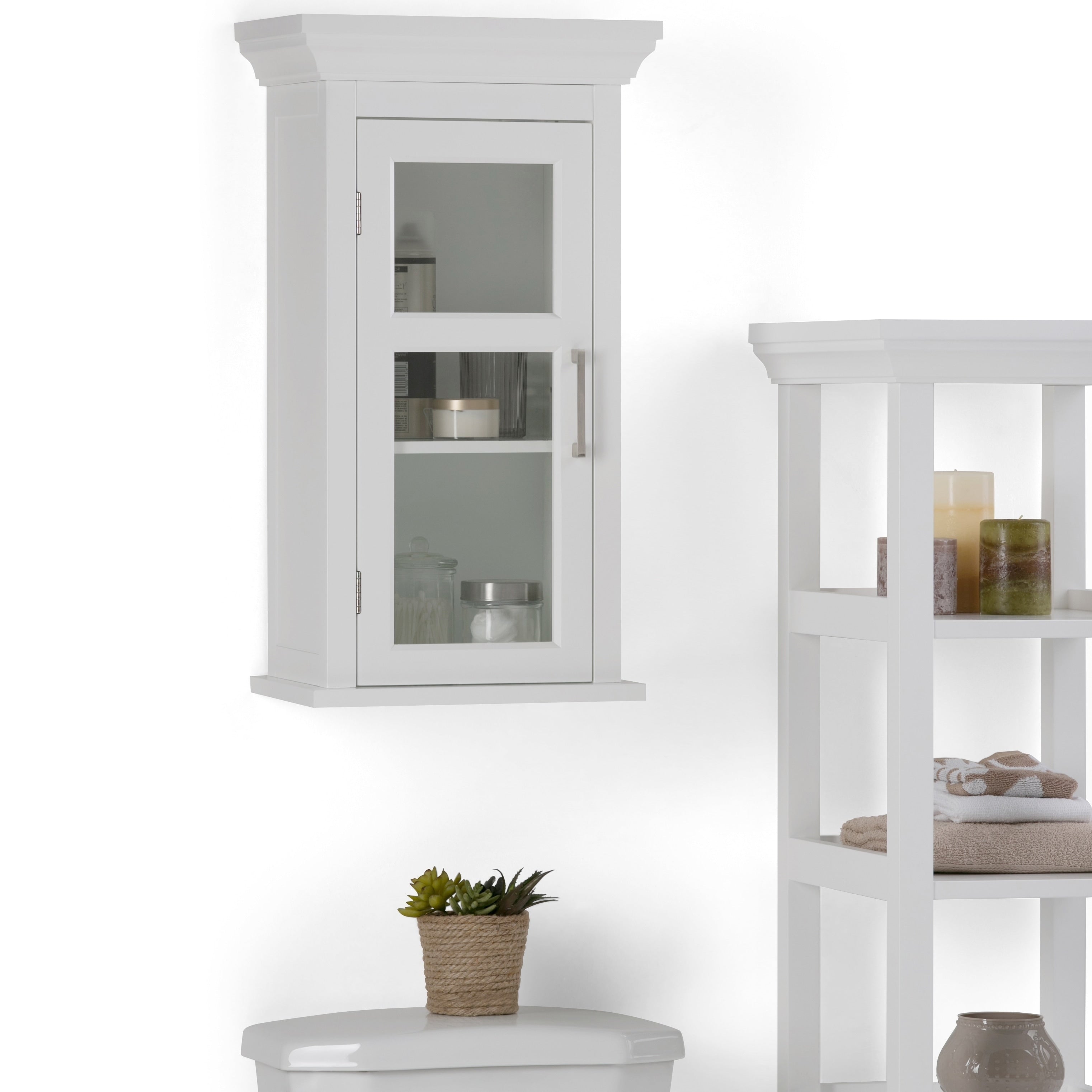 Wyndenhall Hayes Single Door Bathroom Wall Cabinet In White