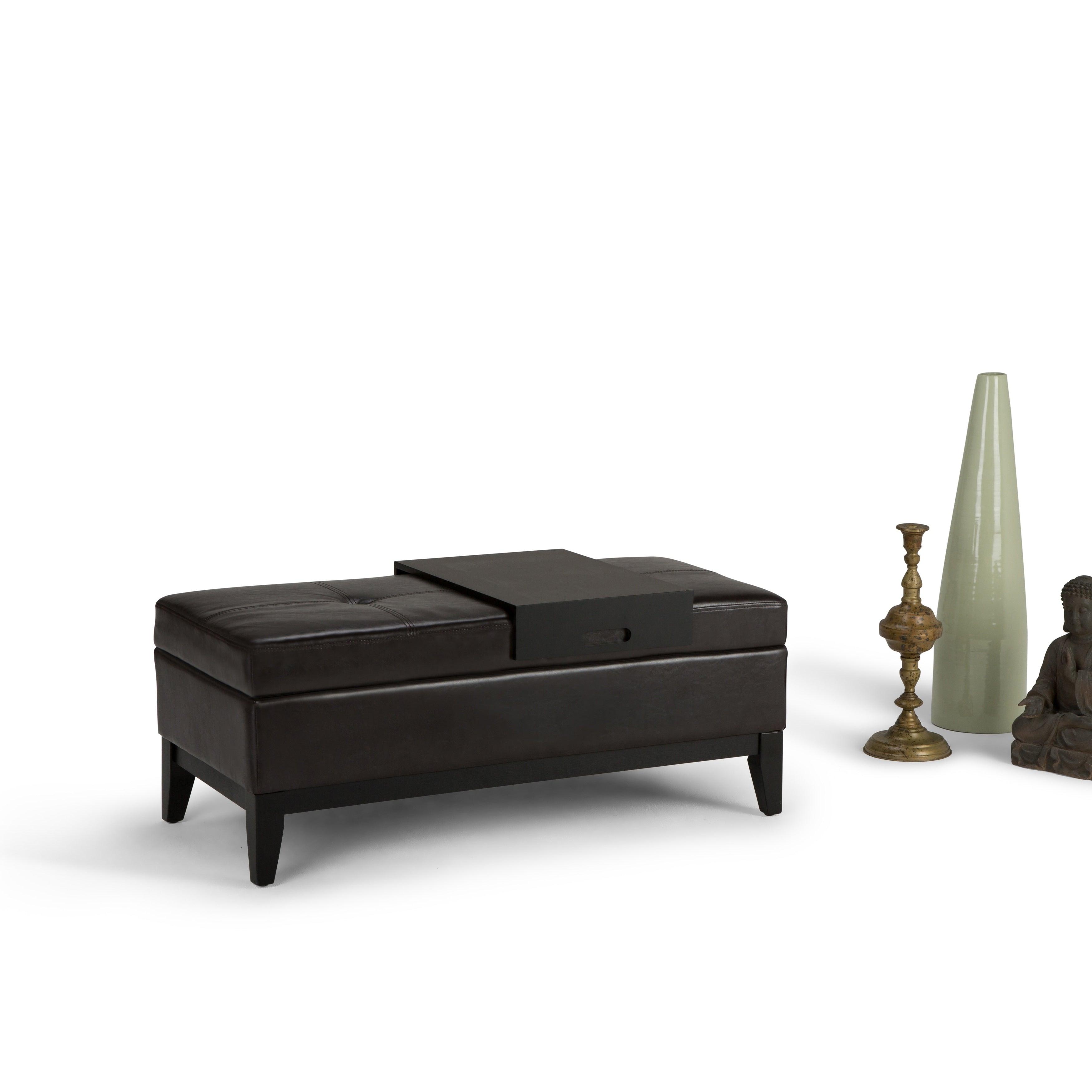 Wyndenhall Jackson Storage Ottoman Bench With Tray