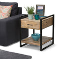 Wyndenhall Lawson Mango Wood Metal End Side Table