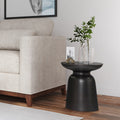 Wyndenhall Layne Metal Accent Drum Side Table In Gold