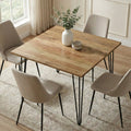 Wyndenhall Moreno Solid Mango Wood And Metal 66 Inch X 40 Inch Rectangle Industrial Contemporary Dining Table In Natural