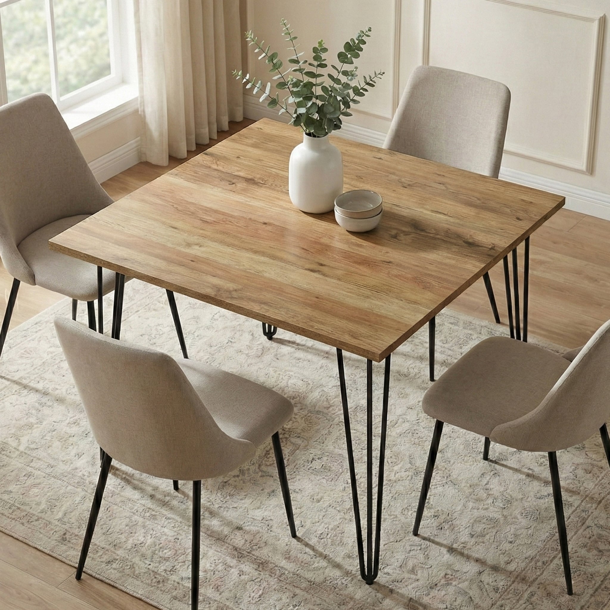 Wyndenhall Moreno Solid Mango Wood And Metal 66 Inch X 40 Inch Rectangle Industrial Contemporary Dining Table In Natural