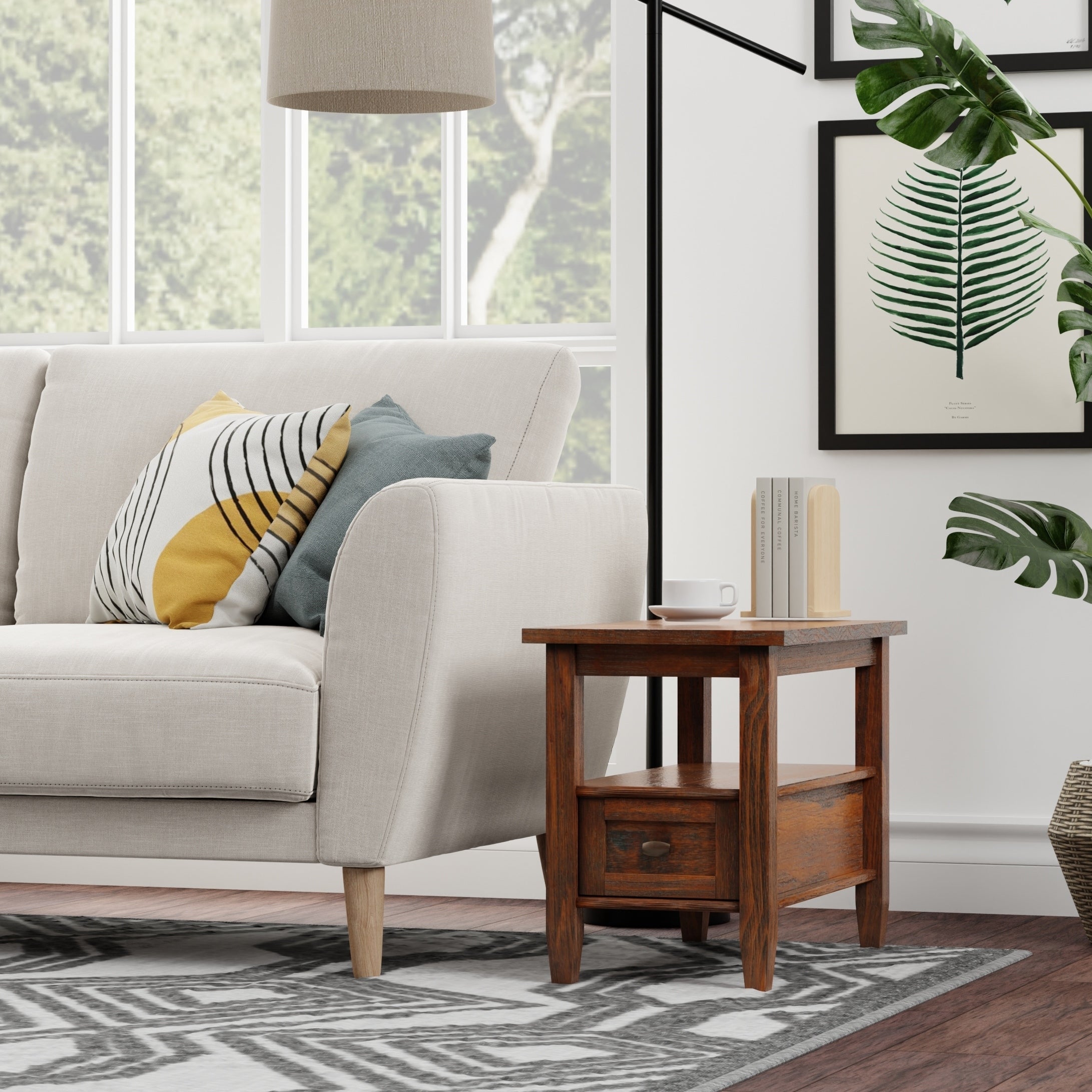Wyndenhall Warm Shaker Narrow Side Table