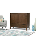 Wyndenhall Pearson Mid Century Solid Hardwood Medium Storage Cabinet