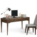 Wyndenhall Pearson Solid Hardwood Office Desk In Walnut Brown