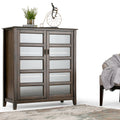 Wyndenhall Portland Solid Wood 40 Inch Wide Traditional Medium Storage Cabinet 40 Inches Wide