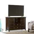 Wyndenhall Portland Collection Espresso Brown Tall Tv Stand For Tvs Up To 60 Inches