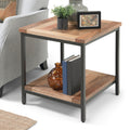 Wyndenhall Rhonda End Side Table In Dark Cognac Brown