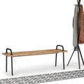Wyndenhall Sera Solid Mango Wood 55 Inch Wide Industrial Entryway Bench In Natural 55.1 X 15 X 20.1