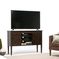 Wyndenhall Sterling Solid Wood 54 Inch Wide Contemporary Tv Media Stand In Tobacco Brown For Tvs Up To 60 Inches