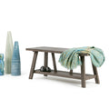 Wyndenhall Stewart Sawhorse Solid Wood Entryway Bench
