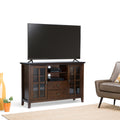Wyndenhall Stratford Solid Wood 53 Inch Wide Contemporary Tall Tv Media Stand Tvs Up To 55 Inches