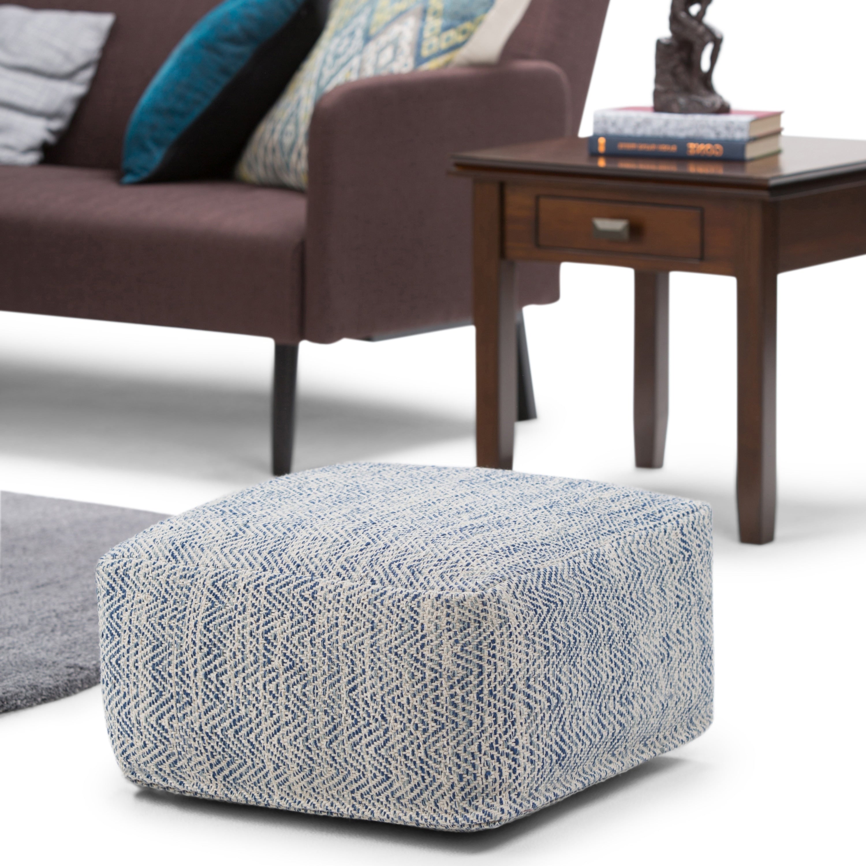 Wyndenhall Terri Patterned Square Pouf