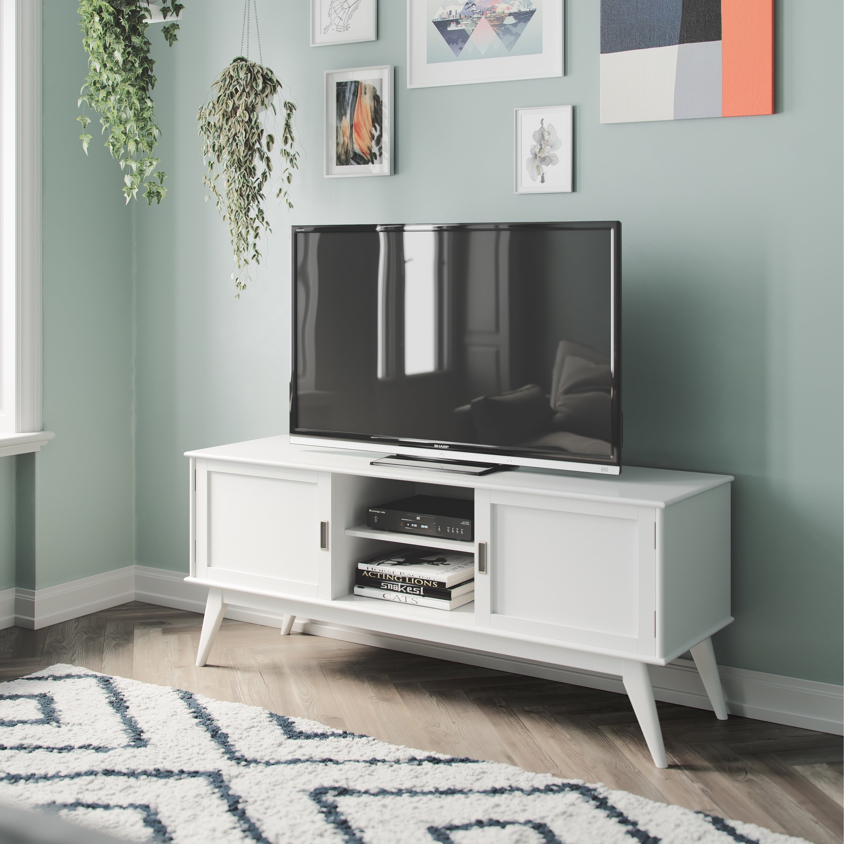 Wyndenhall Tierney Mid Century Low Tv Media Stand
