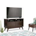 Wyndenhall Tierney Solid Hardwood 54 Inch Wide Mid Century Modern Tv Media Stand For Tvs Up To 60 Inches