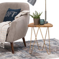 Wyndenhall Tillman Metal And Solid Mango Wood Accent Side End Table