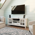 Wyndenhall Waterloo Solid Wood 60 Inch Wide Contemporary Tv Media Stand For Tvs Up To 65 Inches 60 Inches Wide