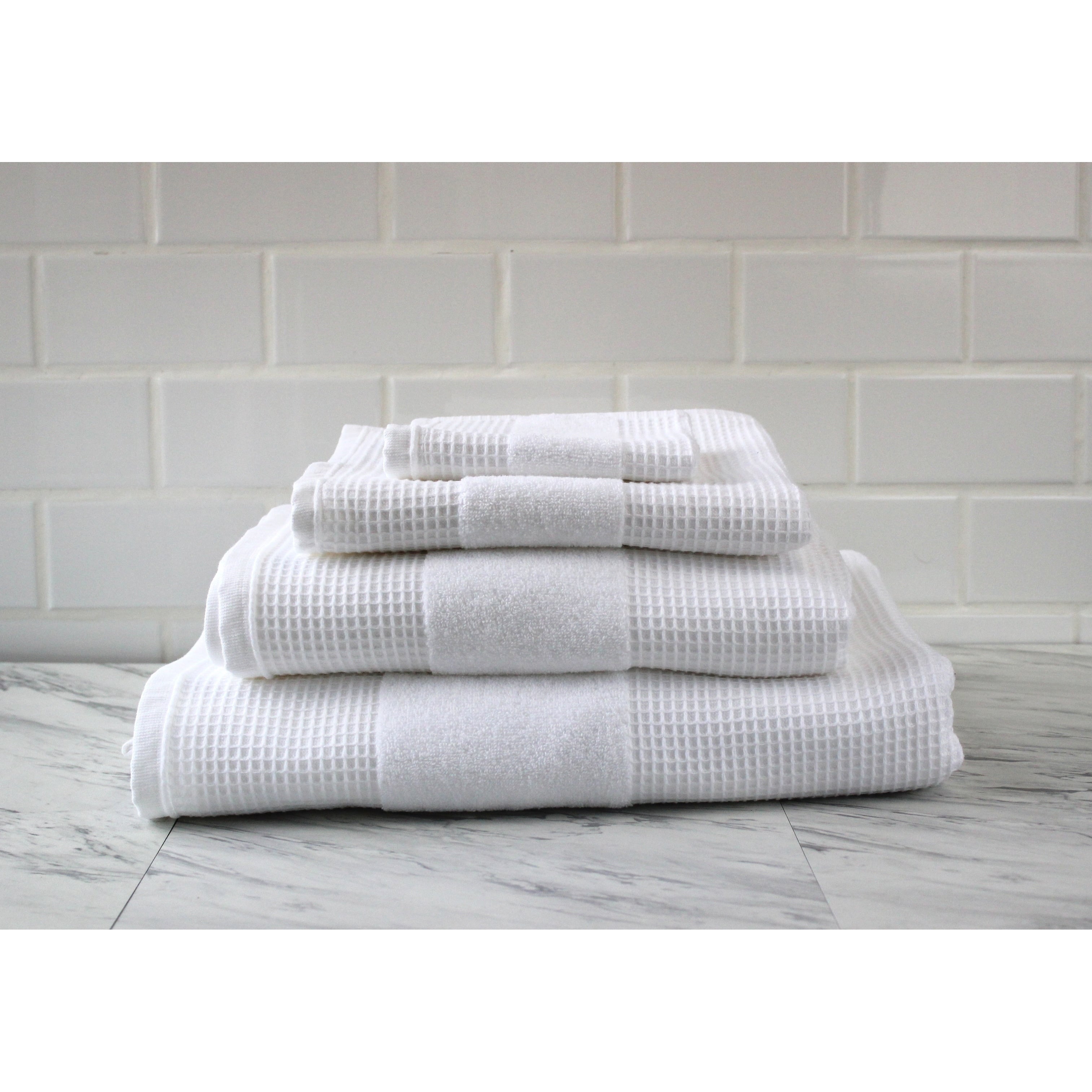 Waffle Terry Turkish Cotton 2Pcs Bath Sheet Set