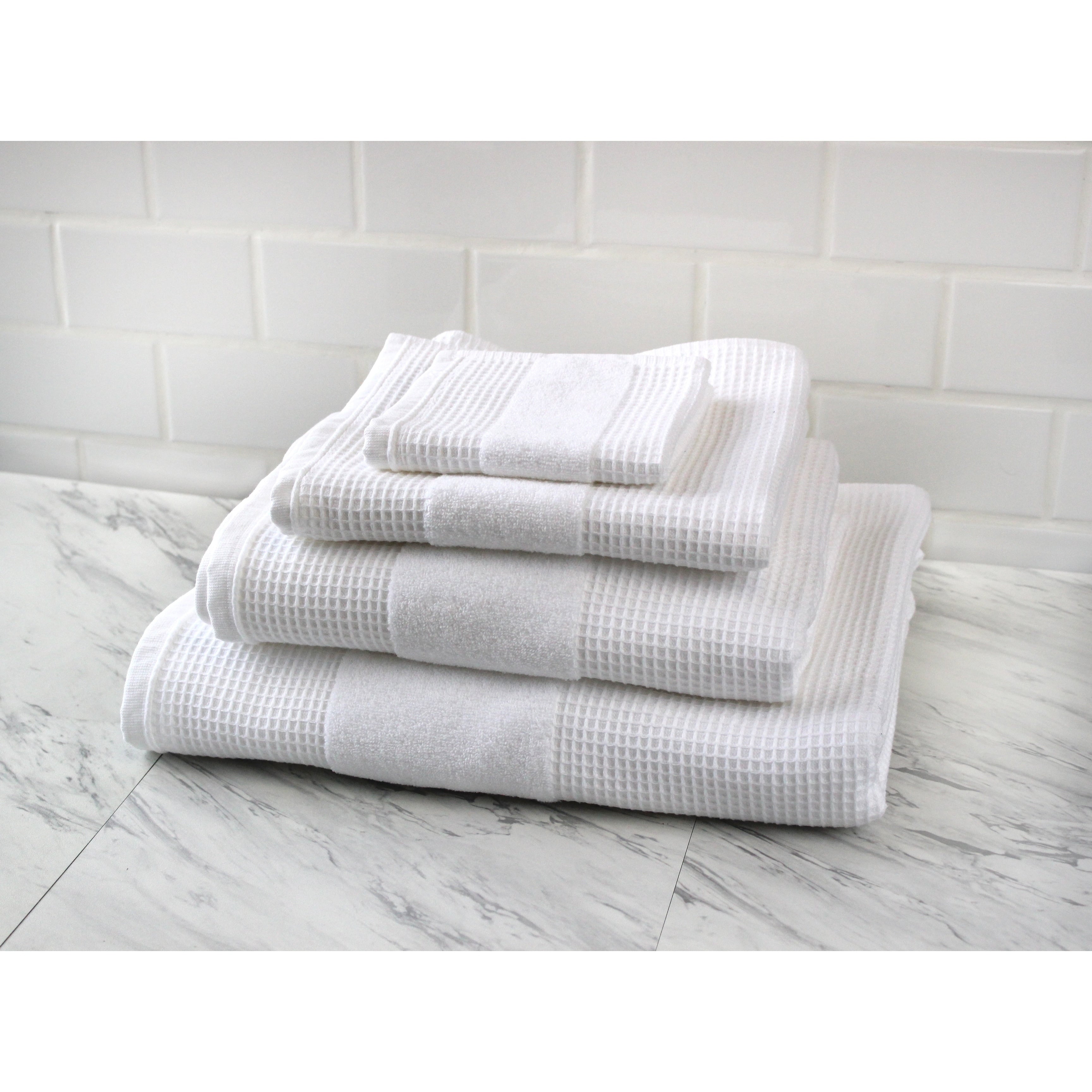 Waffle Terry Turkish Cotton 2Pcs Bath Towel Set