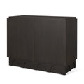Wagner Dark Brown Wood W Arched Design Accent Cabinet