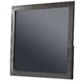 Wall Mirror With Rectangular Frame And Natural Wood Grain Details Dark Brown