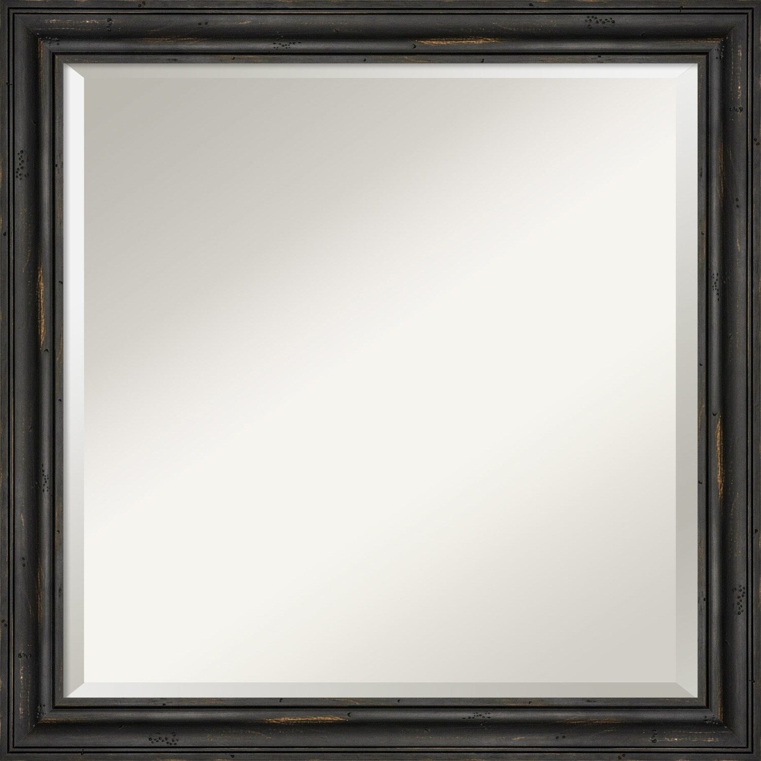 Wall Mirror Rustic Pine Narrow Black Black Brown