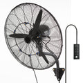 Wall Mount Misting Fan 24 Inch 3 Speed High Velocity Max 7000 Cfm Waterproof Oscillating Industrial Wall Fan