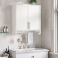 Wall Mount Storage Cabinet With Adjustable Shelf And Towel Bar