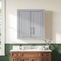 Wall Mounted Bathroom Cabinet Double Door Over Toilet Storage Cabinet With Adjustable Shelves Wall Organizer N A