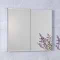 Wall Mounted Mirrored Medicine Cabinet White 2 Doors