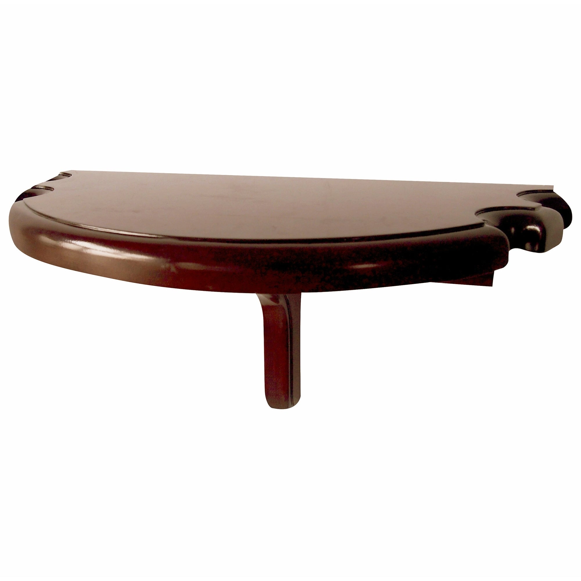 Wall Mounted Pub Table With Pool Cue Rests Walnut Finish