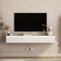 Wall Mounted Tv Shelf With Led Lights Power Outlet High Gloss Tv Cabinet For Wood Tv Stands For Living Room