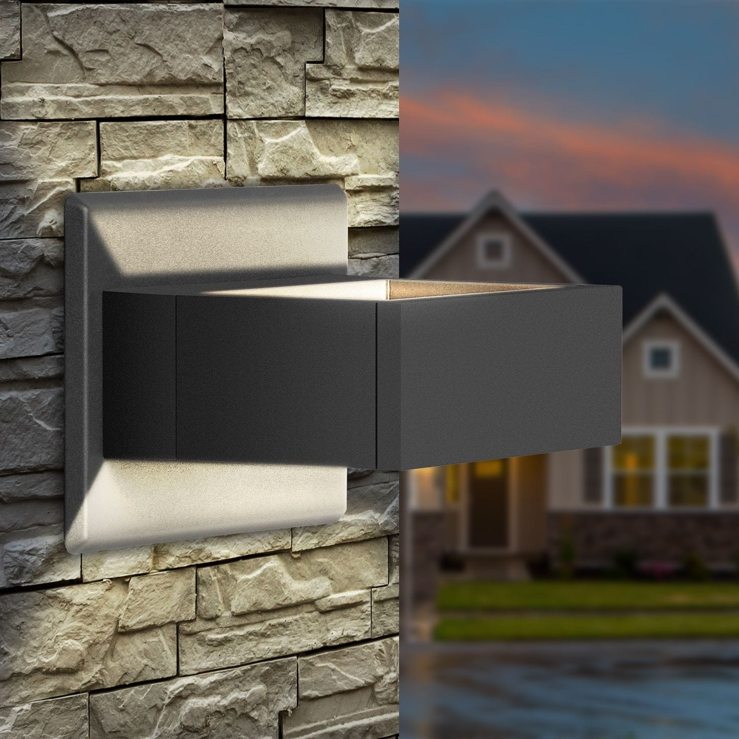 Wall Sconce Led Integrated Porch Light Modern Waterproof Ip54 Wall Lamps Outdoor Up Down Skeleton Light
