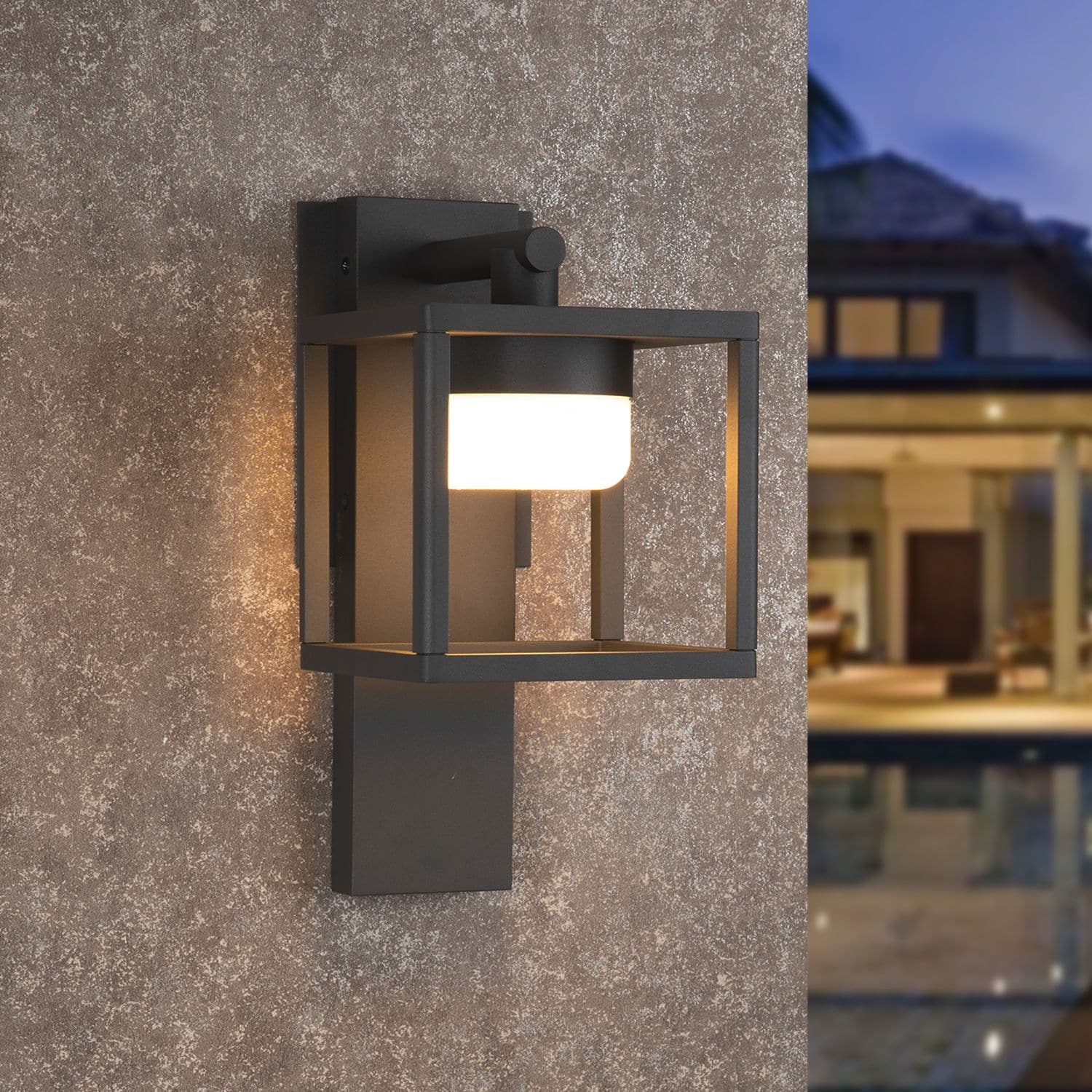 Wall Sconce Replaceable Gx53 Led Bulb Porch Light 6.5W Modern Waterproof Wall Lamps 650 Lumen 3000K Warm White