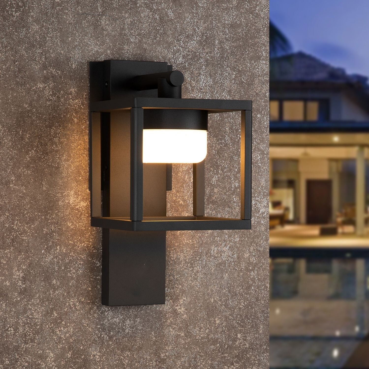 Wall Sconce Replaceable Gx53 Led Bulb Porch Light 6.5W Modern Waterproof Wall Lamps 650 Lumen 3000K Warm White