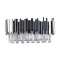 Chrome Stainless Steel Wall Sconce With Crystal Drops