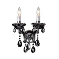 Chrome Metal Frame Wall Sconce With Smoke Crystal