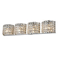 Chrome Metal Frame Wall Sconce With Clear Crystal