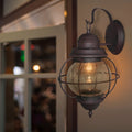 Havenside Home Kustatan Wall Sconce 1 Light Outdoor Bronze Wall Lamp