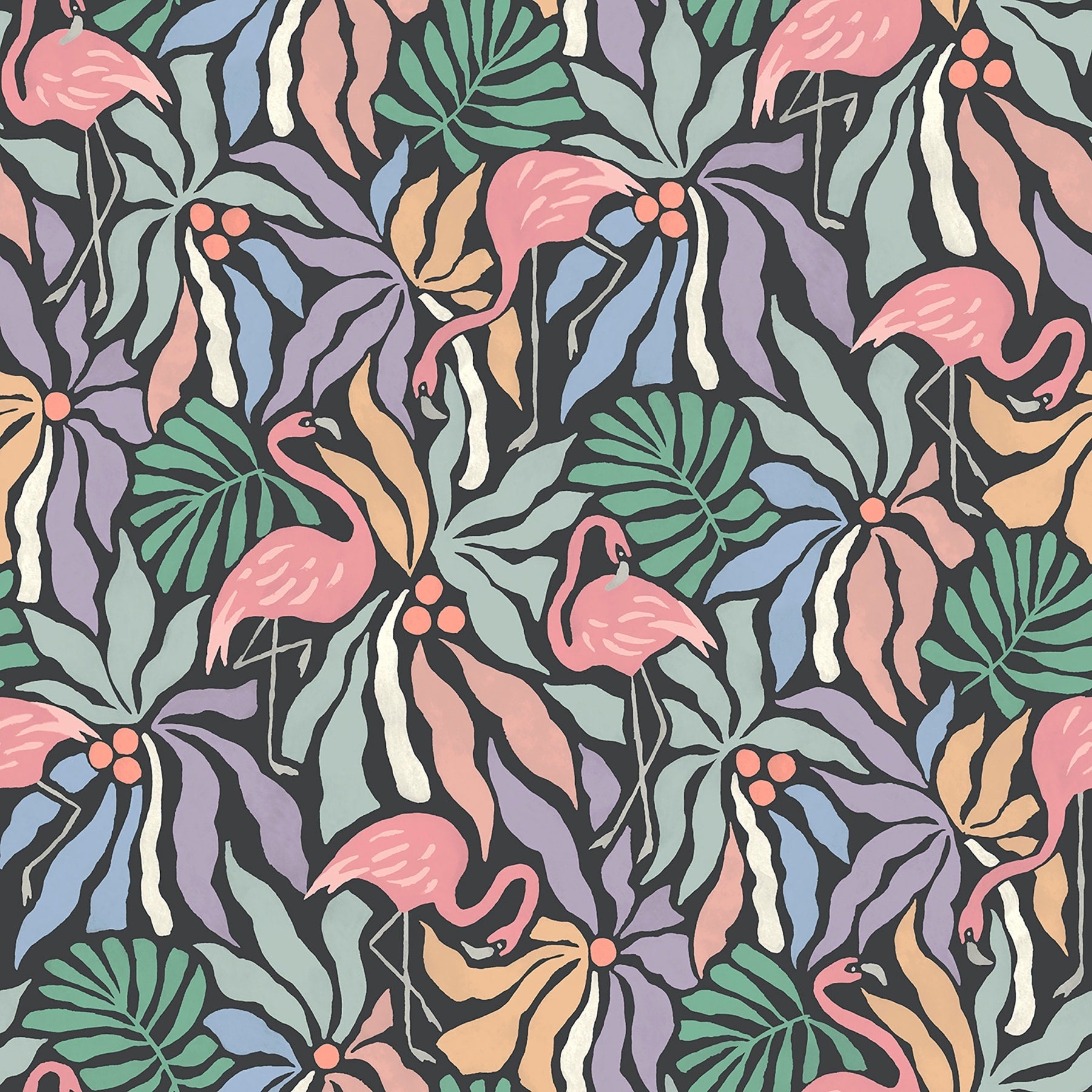 Wallpops Flamingo Fun Black Peel And Stick Wallpaper