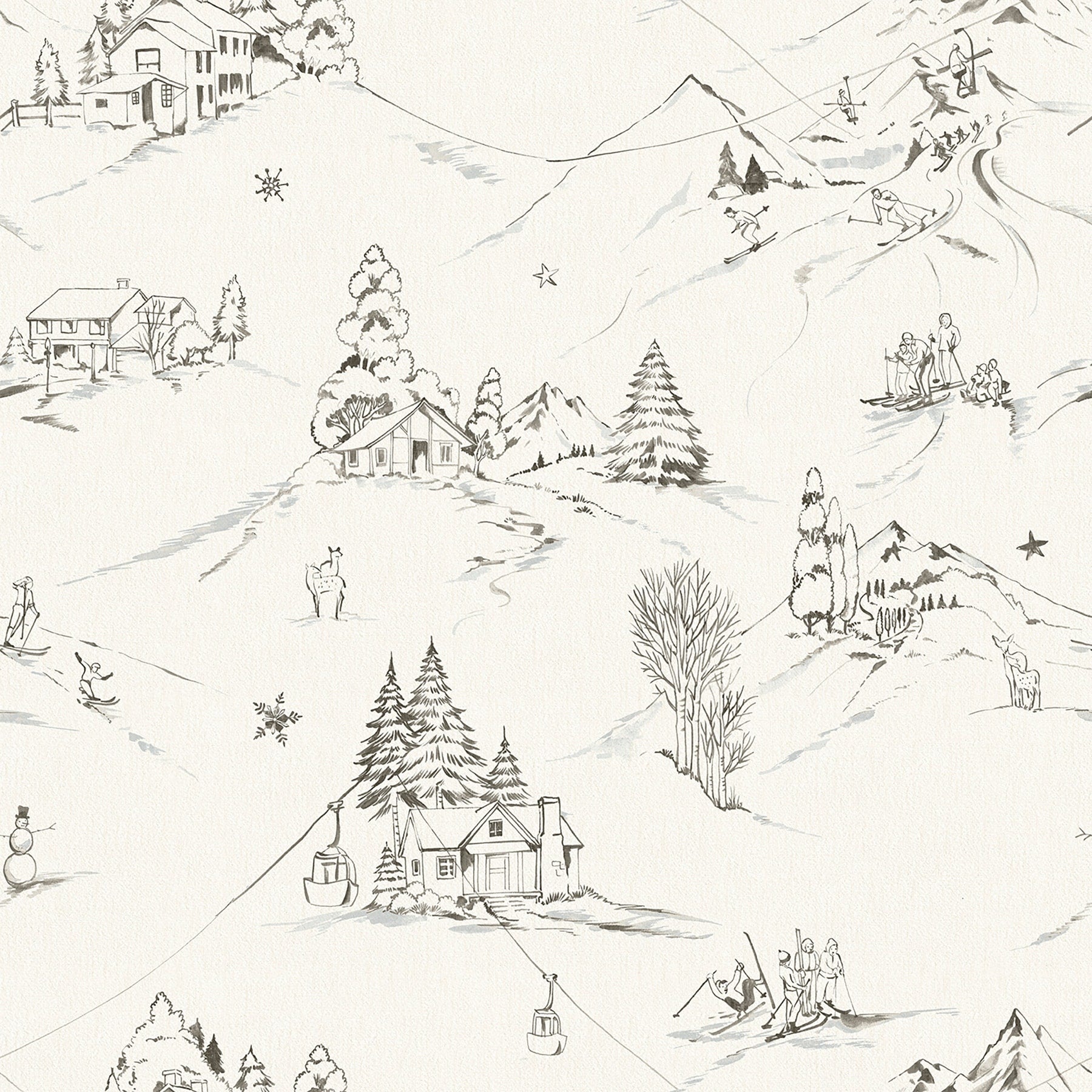 Wallpops Mountain Side Charcoal Peel And Stick Wallpaper