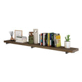 Wallniture 72 X 9.25 Industrial Pipe Shelf Living Room Shelf Office Decor Long Wooden Shelf Rustic Custom Finish 1 Pc